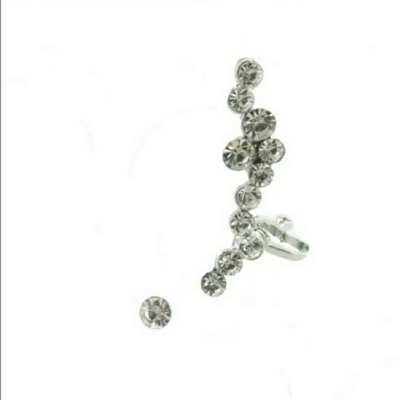 Cluster Ear Cuff plus Crystal Stud Earring - Picture 3 of 3